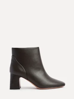 Linzi Dark Brown Cove Comfort Block Heeled Ankle Boot