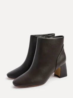 Linzi Dark Brown Cove Comfort Block Heeled Ankle Boot