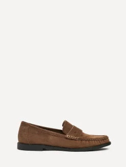 Linzi Precise Classic Loafers With Front Tab Dark Brown Discount