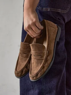 Linzi Precise Classic Loafers With Front Tab Dark Brown Discount