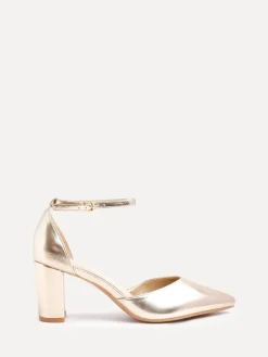 Linzi Gold Leona Closed Back Court Block Heels Hot