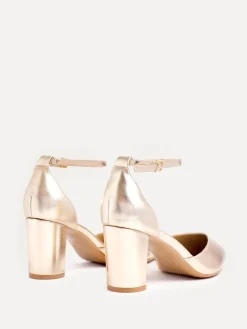 Linzi Gold Leona Closed Back Court Block Heels Hot