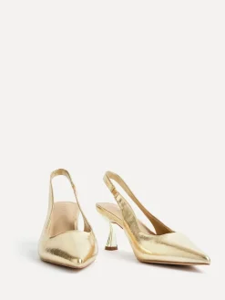 Linzi Gold Presley Stiletto Pointed Court Heels