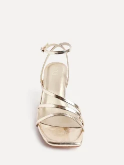 Linzi Reflect Wide Fit Strappy Heeled Sandals Gold Online