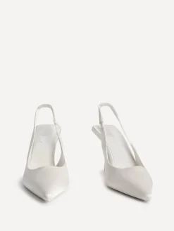 Linzi Ivory Matched Bridal Sling Back Court Heels