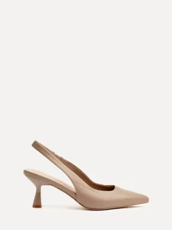 Linzi Mocha Presley Stiletto Pointed Court Heels Hot