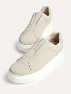 Linzi Henley Flatform Slip-On Trainers Natural Online
