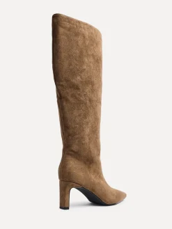Linzi High Leg Uptown Slim Block Heel High Leg Boots Natural Outlet