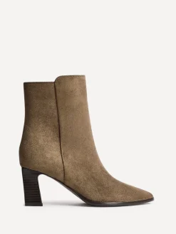 Linzi Thorn Stacked Block Heel Ankle Boots Natural Hot