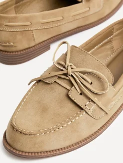 Linzi Vanish Slip-On Loafers With Lace Detailing Natural Best