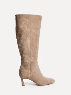 Linzi Rush Pointed Toe High Leg Stiletto Boots Nude Clearance