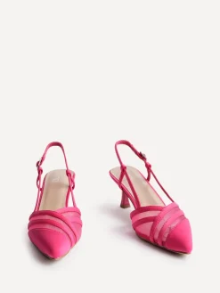 Linzi Milan Mesh Court Heels Pink Best