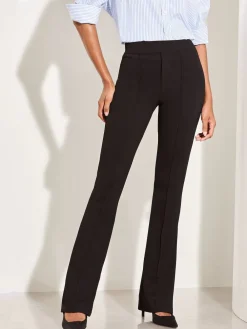 Lipsy High Waisted Contour Bootleg Flared Trousers Black Clearance