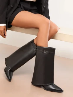 Lipsy Black Knee High Boots