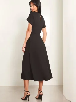 Lipsy Knot Side Midi Dress Black Best