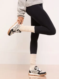 Lipsy Lace Up Chunky Runner Sports Trainers Black Discount