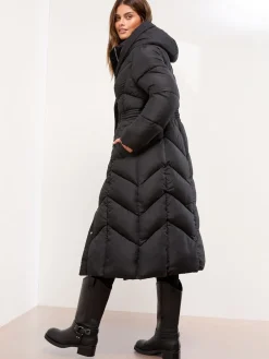 Lipsy Petite Longline Double Layer Padded Coat Black Best
