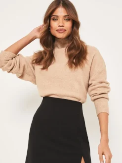 Lipsy Black Petite Split Side Mini Skirt Clearance