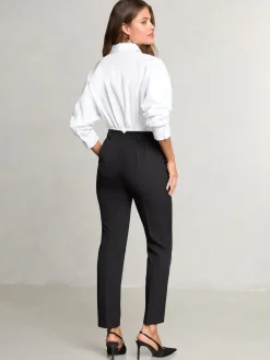 Lipsy Petite Tailored Tapered Trousers Black Clearance
