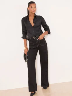 Lipsy Poplin Shirt Black