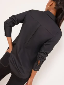 Lipsy Poplin Shirt Black