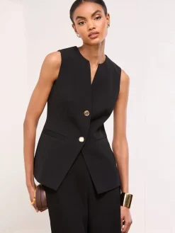 Lipsy Black Premium Tailored Waistcoat Sale