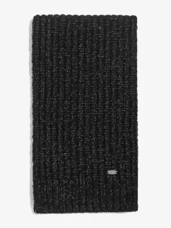 Lipsy Shimmer Ribbed Scarf Black New