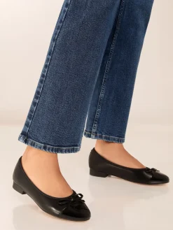 Lipsy Standard Fit Patent Toecap Ballerinas Black Outlet