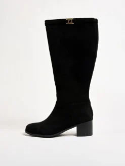 Lipsy Standard fit Knee High Boots Black Clearance
