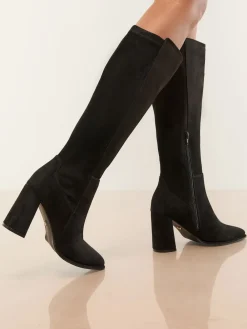 Lipsy Standard fit Knee High Boots Black