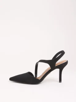Lipsy Standard Fit Asymmetric Strap Court Shoes Black Hot