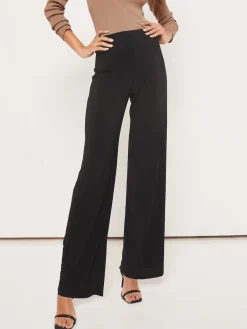Lipsy Black Tall High Waist Wide Leg Trousers Hot