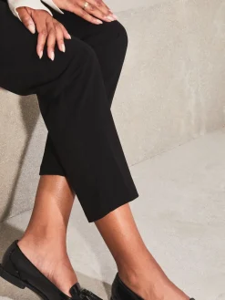 Lipsy Black Wide Fit Patent Flat Tassel Loafers Best