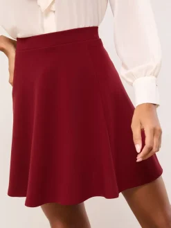 Lipsy Skater Skirt Burgundy Red Clearance
