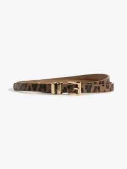 Lipsy Gold, Leopard & Black Skinny Belts 3 Pack Gold, Leopard & Black Sale