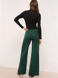 Lipsy Green High Waist Wide Leg Trousers Best