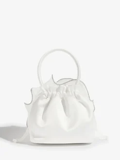 Lipsy Ivory Bridal Embellished Rose Top Handle Bag Outlet