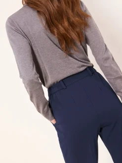 Lipsy Petite Tailored Tapered Trousers Navy Blue Hot