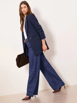 Lipsy Relaxed Blazer Navy Blue New