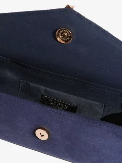 Lipsy Navy Floral Trim Clutch Bag Outlet