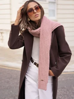 Lipsy Shimmer Ribbed Scarf Pink Online