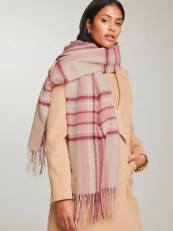 Lipsy Pink Super Soft Midweight Printed Scarf Discount