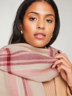 Lipsy Pink Super Soft Midweight Printed Scarf Discount