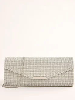 Lipsy Silver Hotfix Clutch Bag Sale