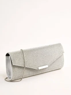 Lipsy Silver Hotfix Clutch Bag Sale