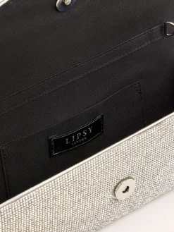 Lipsy Silver Hotfix Clutch Bag Sale