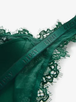 Lipsy Teal Lace Low Plunge Thong Bodysuit Outlet