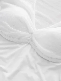 Lipsy Lace Long Sleeve Padded Thong Bodysuit White Clearance