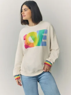 Little Bird by Jools Oliver Multi Oversized Crew Neck Sweatshirt Outlet