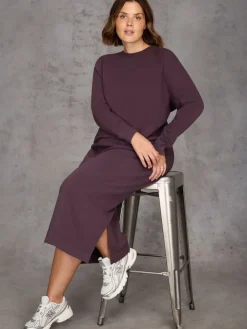 Live Unlimited Purple Sweatshirt dress Sale